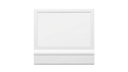 Blank White Digital Kiosk Screen On Black Background