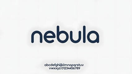 Nebula logo with alphabet letters and numbers on a white background
