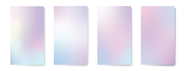 Fototapeta premium Set of colorful gradient backgrounds with soft transitions . For covers, wallpapers, posters, branding, social media and other projects. Vector, can be used for web and print.