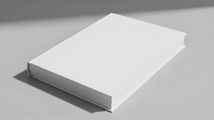White Hardcover Book on Gray Surface