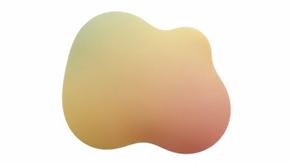 Abstract Gradient Shape on White Background.