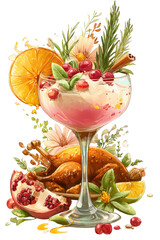 Rectangular frame made of fresh green leaves and lush foliage on transparent background
