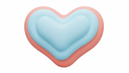 Blue and Pink Heart Shaped Cookie.