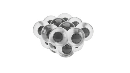 3D Abstract Spheres Cluster