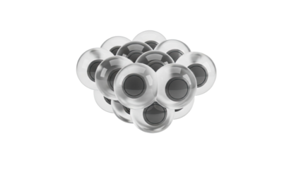 3D Abstract Spheres Cluster