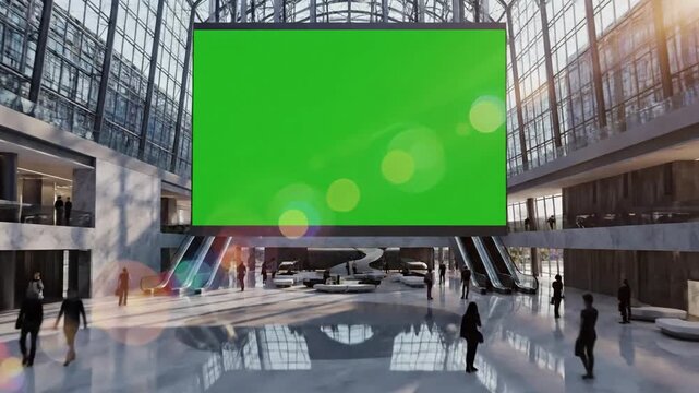 Indoor atrium reflective glow scene 2 with atrium reflective glow effect indoor style featuring cinematic, 4k, stock footage,
