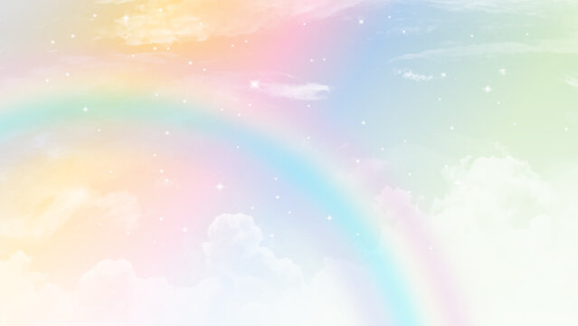 abstract rainbow pastel sky background
