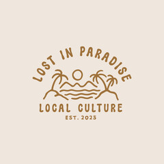 Obraz premium Lost in Paradise Vintage Tropical Design