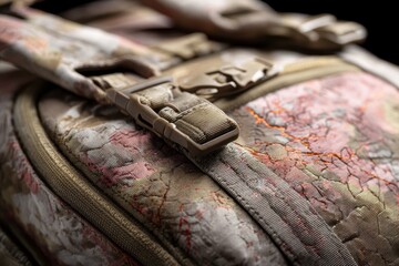 Cordura Texture with Thermal Map Coloration Overhead View Heat Mapping Technical Fabric