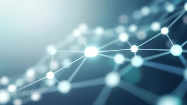 Abstract Technology Network Background with Glowing Connections