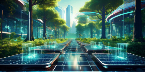 [Energy Sphere Icons] Futuristic Eco City 未来的エコシティ