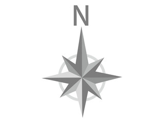 方位記号のイラスト / North Arrow Orientation Symbol Illustration