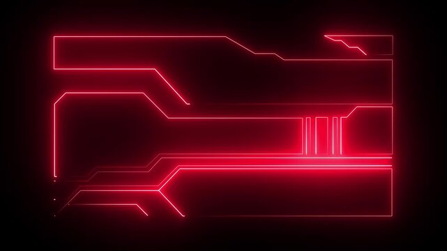Digital neon HUD futuristic background. Future technology interface data sci-fi display screen. Digital hud graphic for information call box bars, Technology HUD template. Frame HUD element