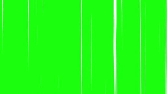 Abstract dynamic anime speed lines comic books lines smooth seamless animation high visualization 4k green screen background