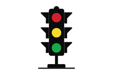 RL3d traffic lights icon isolated on white background