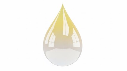 Fototapeta premium Oil Drop Icon with Yellow Flame.