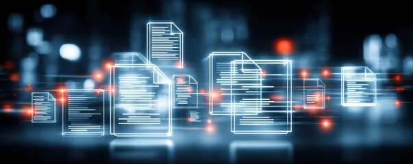 Sharp digital structure where tax accounting finance business metrics connect to organized filing online