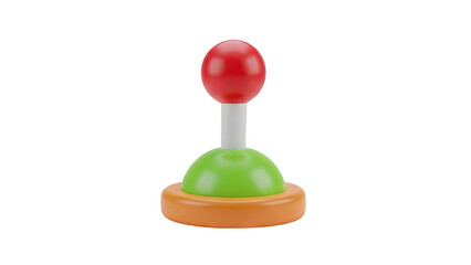 3D Retro Joystick Icon transparent background