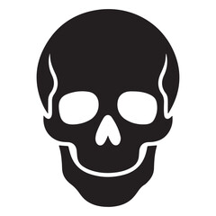 Minimalist Human Skull Vector Graphic Featuring Clean Modern Lines for Anatomical Study, Medical Education, and Artistic Design Projects