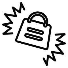 Super Sale Saturday Icon Line Vector Illustration