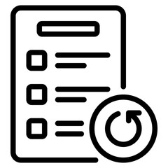 Checklist with Refresh Icon