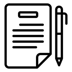 Document Icon with Pen