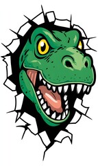 Fototapeta premium Cartoon colored dinosaur animal illustration