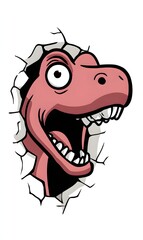 Cartoon colored dinosaur animal illustration