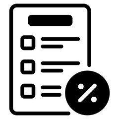 Checklist Icon with Discount Percentage