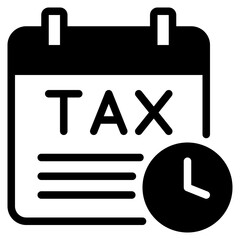 Tax Document with Clock Icon