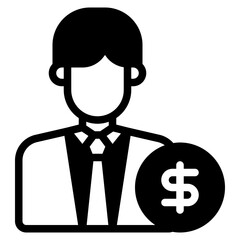 Businessman with Dollar Sign Icon