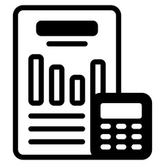 Financial Document and Calculator Icon