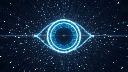 Futuristic Data Vortex with Glowing Circuit Traces and Luminous Nodes &ndash; Abstract Tech Background