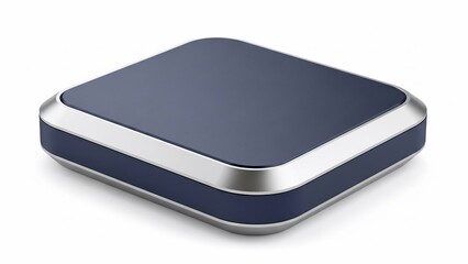 Modern Square Shaped Electronic Device Closeup.