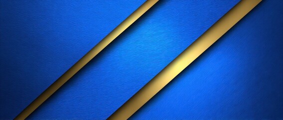 Abstract golden lines against blue background modern design backdrop