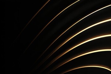 Abstract golden lines pattern on a black background design