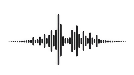 A stylized waveform graphic on a clean white background