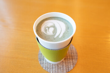 温かくてヘルシーなヨモギラテ