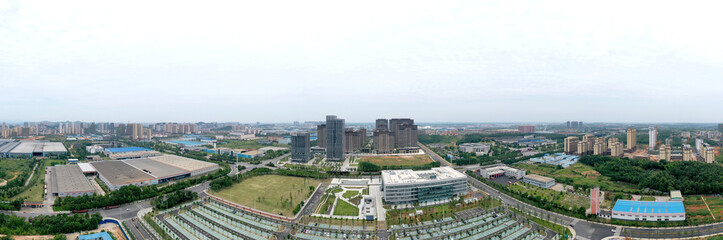 Xianning Tech Zone Aerial Panorama - Modernized City Development © LeVan
