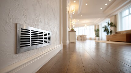 Modern hallway air vent in luxurious interior