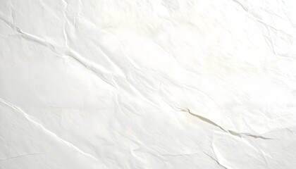 Fototapeta premium Wrinkled White Paper Texture Background: Crumpled, Distressed for Vintage, Grunge, and Elegant Design Projects