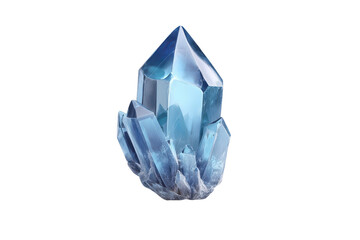Cluster of translucent blue quartz crystals on black background image, Isolated On White Background, Png Transparent