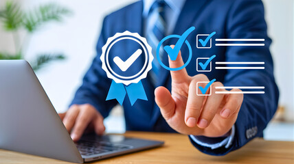 Professional review of a business process and quality assurance check with a focus on compliance and verification