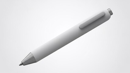 White Stylus Pen on White Background.