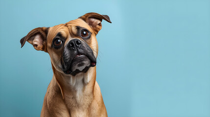 Obraz premium Funny Confused Dog Reaction Meme With Copy Space