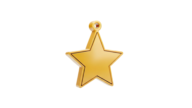 Golden Star Icon with Loop transparent background - Powered by Adobe