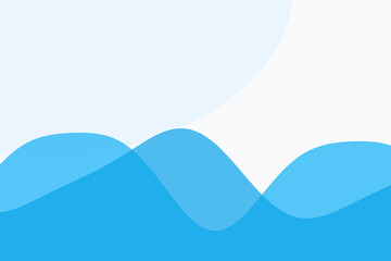 Obraz premium Ocean Waves in Calm Serene Blue Tones with Soft Gradient Texture for Background Design