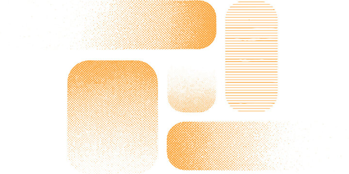Abstract shapes with gradient and lines in orange and yellow tones.