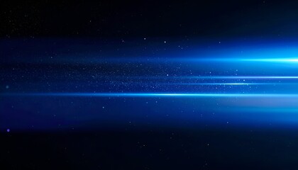 Bright blue light streaks across a dark backdrop, creating an abstract design