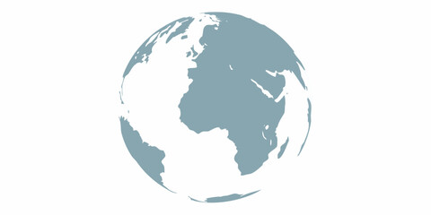 Obraz premium A stylized illustration of earth showing continents and cloud formations